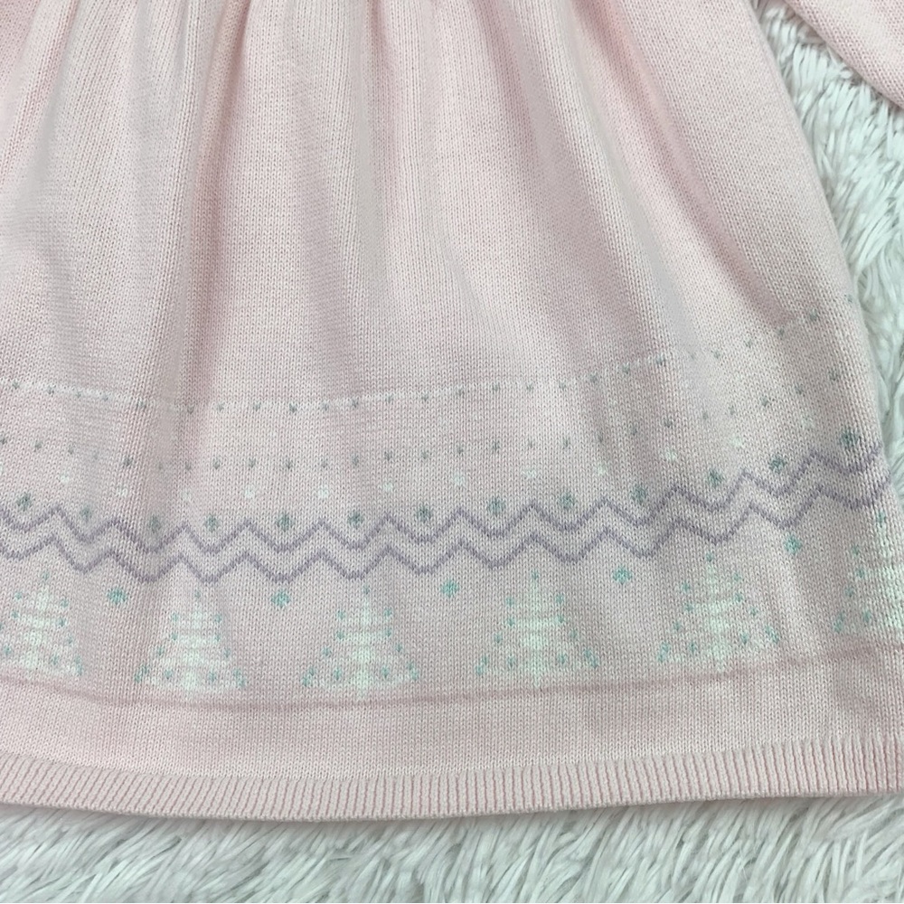 Janie and Jack size 6-12 month long sleeve collared sweater dress fair isle - Picture 2 of 7